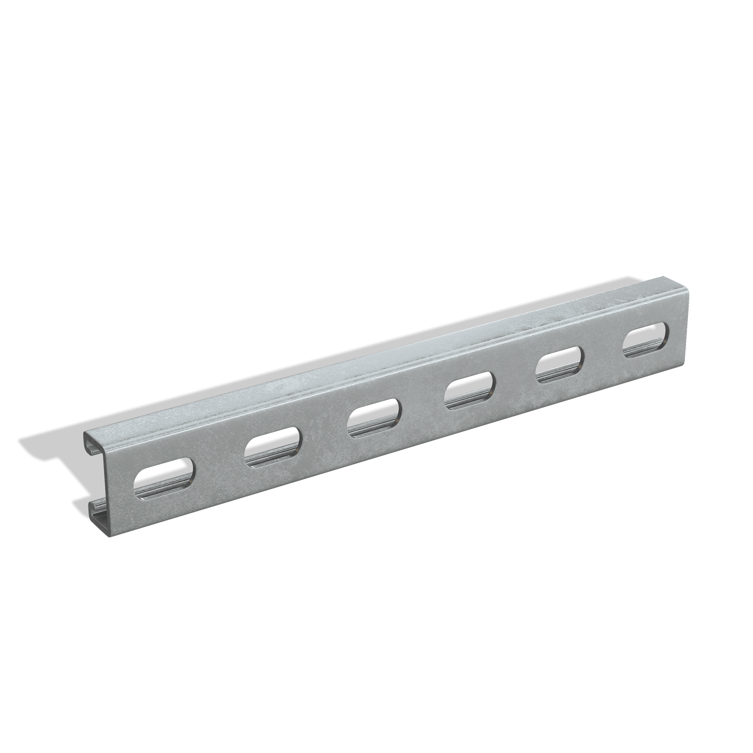 Strut Channel with Elongated Holes (Shallow Profile)